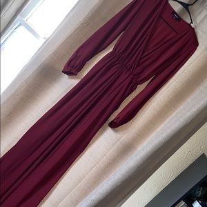 Long sleeved silk maxi dress - NWOT